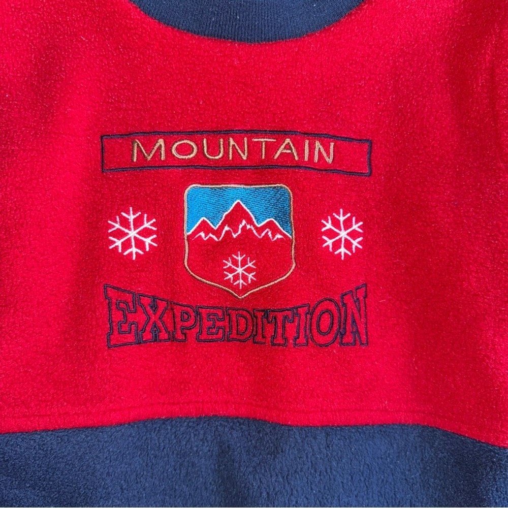 Vintage Okie Dokie Red and Navy Winter Ski Sweatshirt, Size 12 months